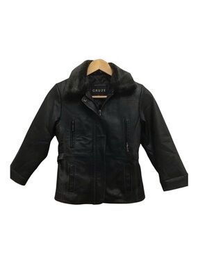 Genuine Girl Leather jacket Cruze girl brown small motorcycle bikercore